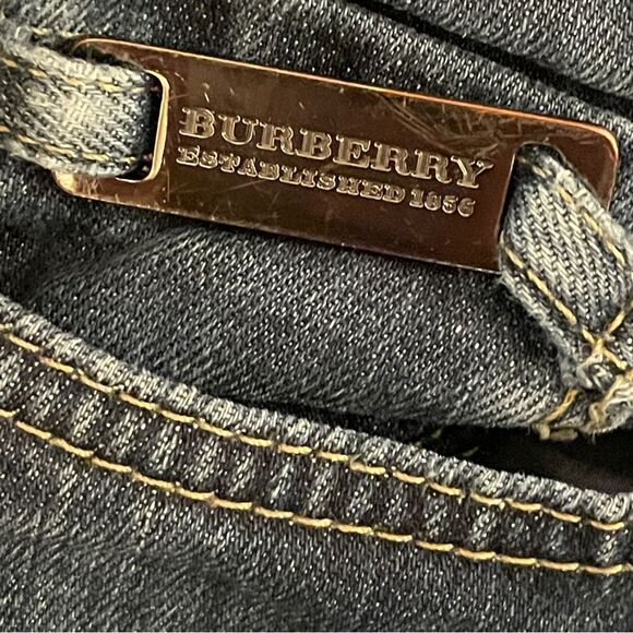 Vintage Burberry Women's Lowrise Flare Jeans Blue Size 27 - Picture 6 of 15